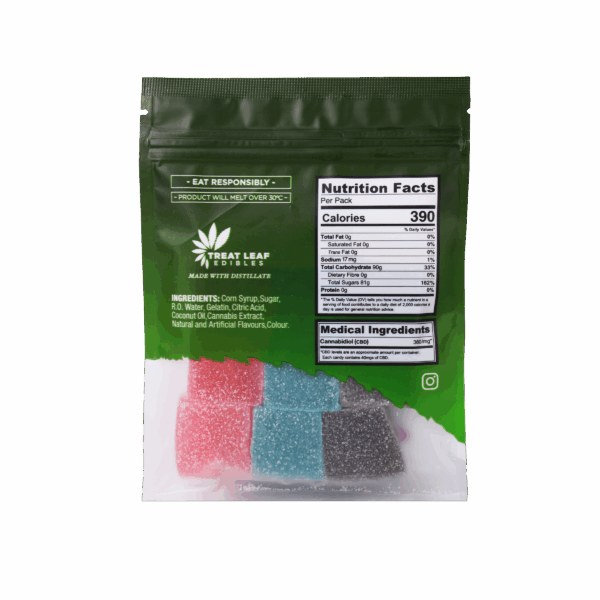 Grape, Blue Rasberry, Watermelon  40mg CBD Gummies 9 pack - Image 2