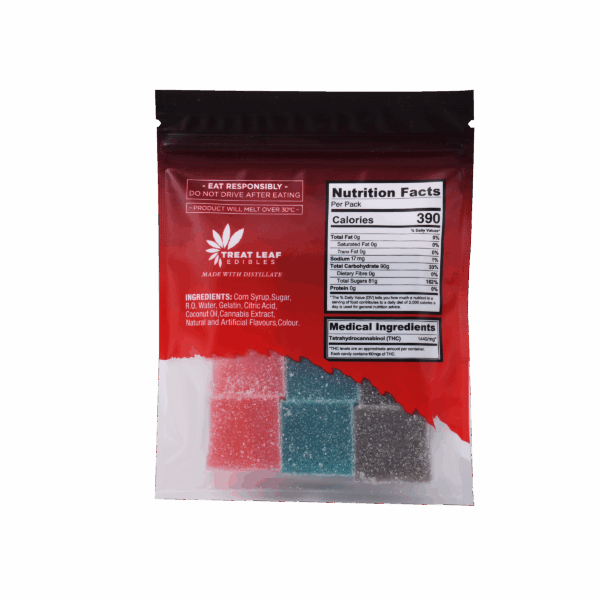 Grape, Blue Rasberry, Watermelon  160mg THC Gummies 9 pack - Image 3