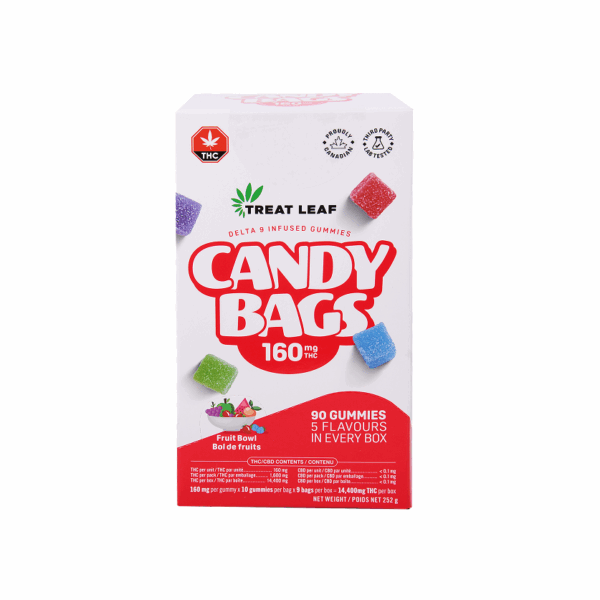 Fruit Bowl Box  – 160mg per gummy x 10 gummies per bag x 9 bag per box = 14,400mg THC per box - Image 7