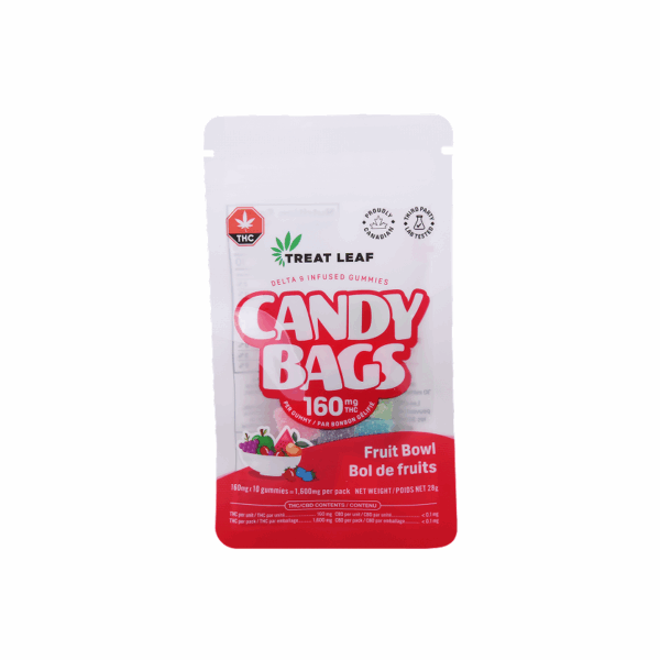 Fruit Bowl Box  – 160mg per gummy x 10 gummies per bag x 9 bag per box = 14,400mg THC per box - Image 4
