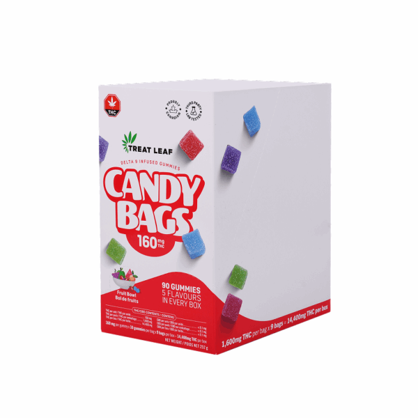 Fruit Bowl Box  – 160mg per gummy x 10 gummies per bag x 9 bag per box = 14,400mg THC per box - Image 3