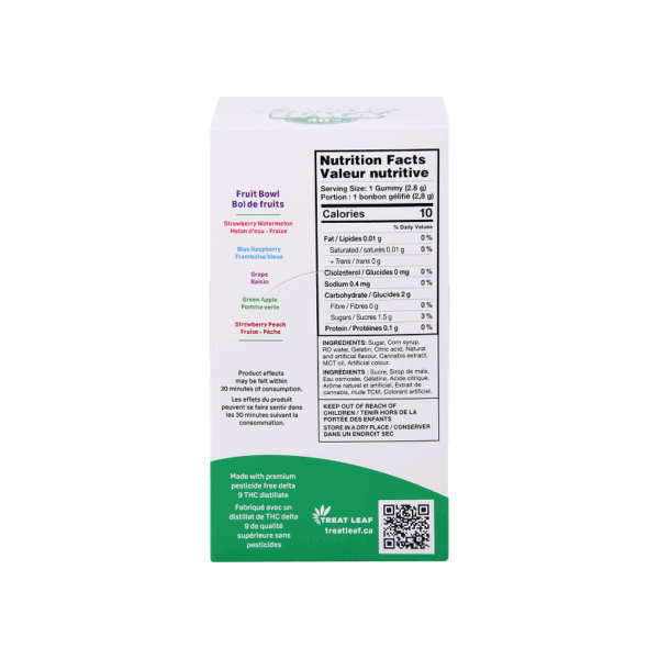 Fruit Bowl Box  – 40mg per gummy x 10 gummies per bag x 9 bag per box = 3,600mg THC per box - Image 6
