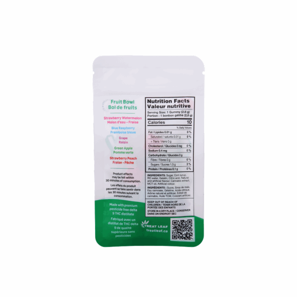 Fruit Bowl Box  – 40mg per gummy x 10 gummies per bag x 9 bag per box = 3,600mg THC per box - Image 4