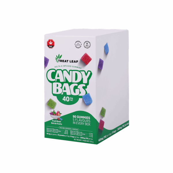 Fruit Bowl Box  – 40mg per gummy x 10 gummies per bag x 9 bag per box = 3,600mg THC per box - Image 3