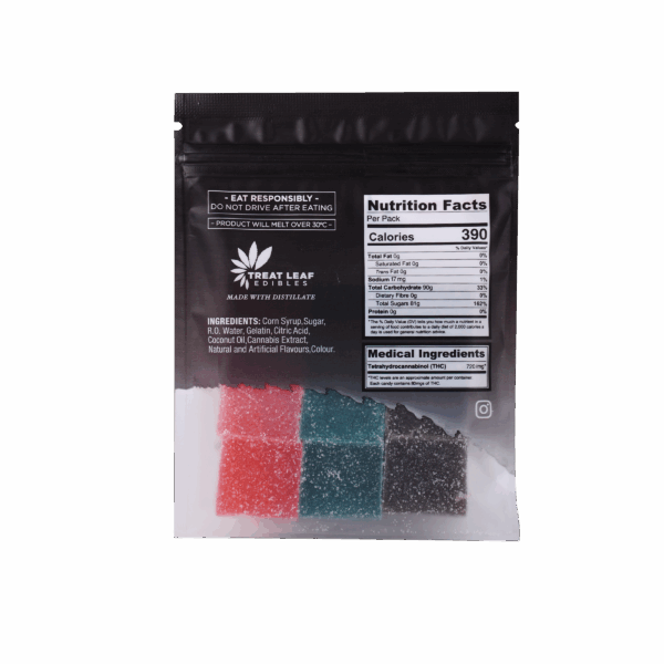 Grape, Blue Rasberry, Watermelon 80mg THC Gummies 9 pack - Image 3