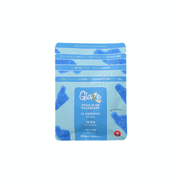 Blue Raspberry Big Feet Box by Glaze - 1 Box, 10 Bags, 400mg Each - Image 4