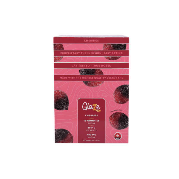 Cherries Box by Glaze - 1 Box, 10 Bags, 400mg Each - Image 2